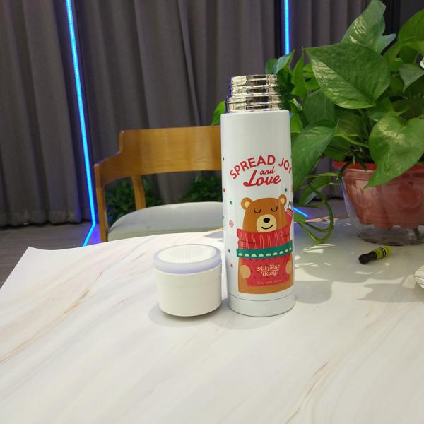 2020 New Speaker Waterproof Double Wall Vacuum Insulated Stainless Steel Water Bottle Christmas Gift Music Bottle