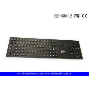 Full Keys Industrial Trackball Keyboard Electroplated Black Metal Keyboard 103