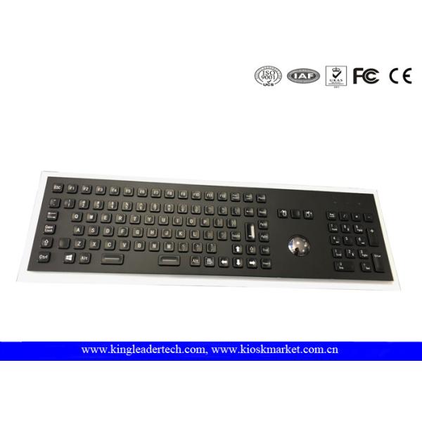 Full Keys Industrial Trackball Keyboard Electroplated Black Metal Keyboard 103