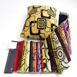 Red Patterned Upholstery Fabric Short Pile Fur Fabric Bonded