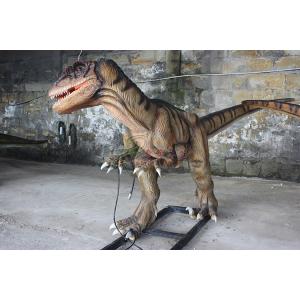 Lifelike Head Swing Hand Carved Animatronic Dinosaur Display Business Park