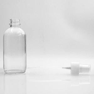 Liquid 120ml Clear Boston Glass Bottles With Pump Spray