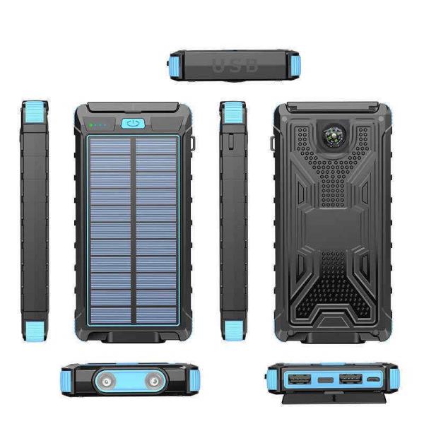 Buy LED Light Cell Phone Waterproof Solar Power Bank 10000mah 280g at wholesale prices