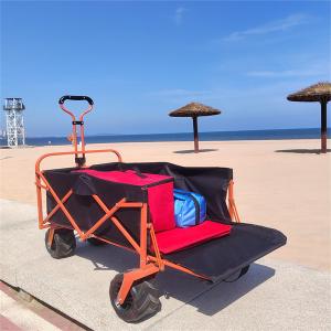 Customized Sturdy Steel Utility Folding Wagon Trolley Cart Portable