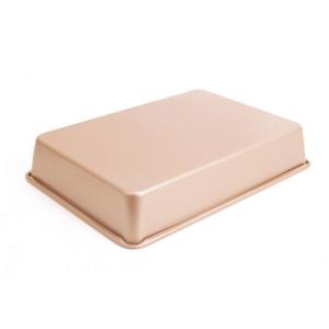 Gold coating 13 inch non-stick deepened rectangular baking pan cake pan bread