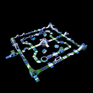 53x59 Meter Water Park Equipment Floating Inflatable Water Park Aqua Park