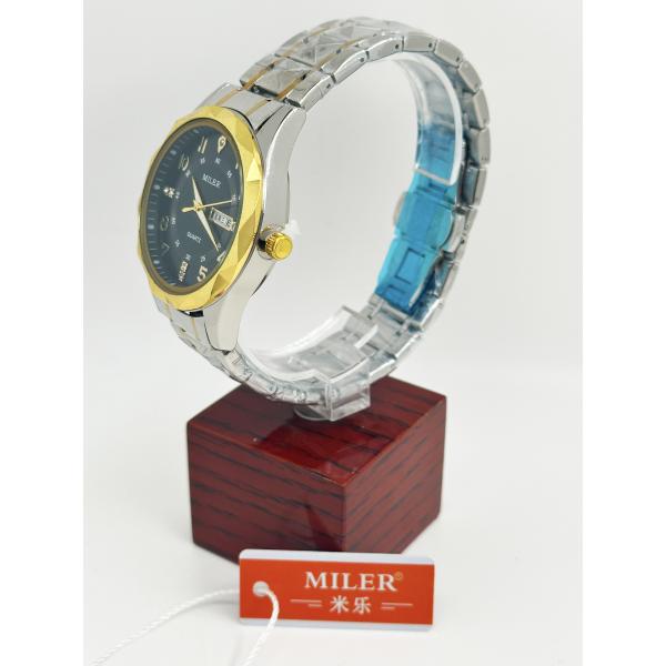 Miler Luxury Men Quartz Watch Waterproof Date Week Luminous Wristwatch Stainless Steel Men's Watches