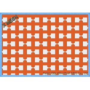 Orange Polyurethane Self Cleaning Screen Mesh High Wear Resistance For