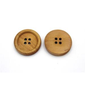 4 Holes Wooden Buttons with Rim Nickel Free Clothing Accessories
