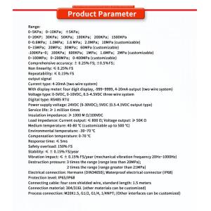 UBST-501Y UNIVO Waterproof Tank Water Level Sensor Transmitter with Range 0