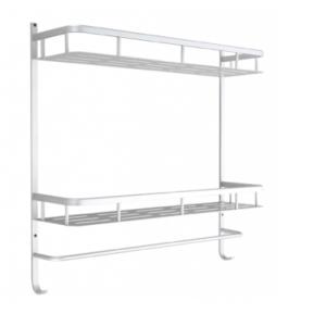 Quality Double Deck Contemporary Bathroom Hardware Folding Towel Rack Bar for sale