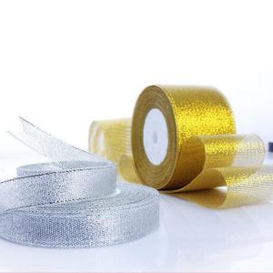 Wholesale High Quality cake ribbon metallic yarn ribbon 38 mm