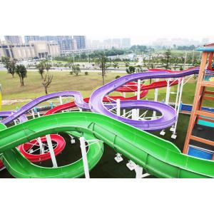 Custom Water Slides For Big Outdoor Resort Spiral Water Park , ISO-9001