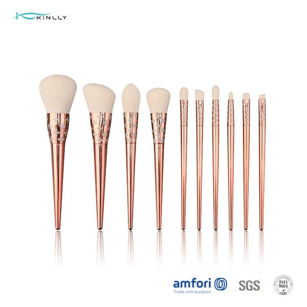 Buy 10pcs Artificial Fiber Poly Bag Synthetic Hair Makeup Brush at wholesale prices