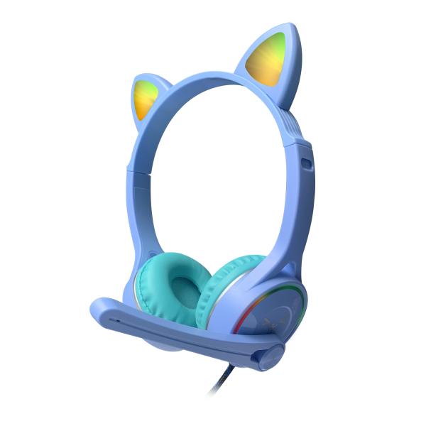 15m Transmission Cat LED Ear Headset Wireless Bluetooth With Mic Glowing Earphones Children Gifts