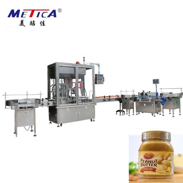 Buy Peanut Butter Jam Filling Capping Labeling Machine 1500bph-3000bph at wholesale prices
