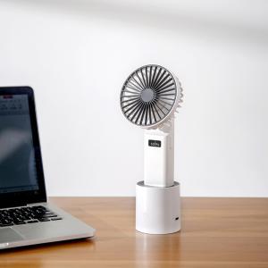 China Portable LED Digtial Display 4000mAh Mini USB Handheld Fan on sale