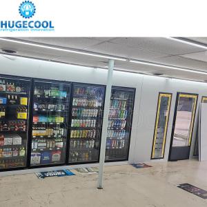 Automatic Rebound Glass Door Beverage Cooler Room For Cold Beverages In
