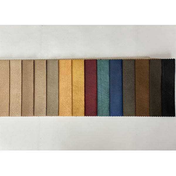 Plain Sweat Leather Sofa Fabric 150gsm Faux Suede Upholstery Fabric