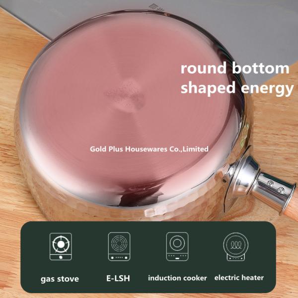 Stainless Steel 22cm Milk Warmer Pot Heat Resistant Silver Color