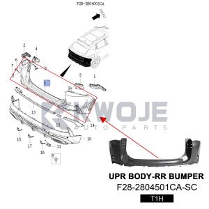 OE F28-2804501CA-SC Auto Spare Parts Body Upgrade Rear Bumper for Jetour L6