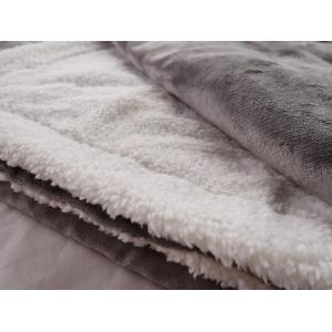 Flannel Sherpa Material Electric Heating Shawl Blanket With NTC PTC Heating Wire