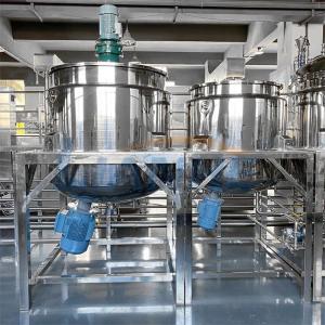 China SUS316L High Shear Emulsifier Mixer Liquid Detergent Making Machine With Heating And Homogenizer on sale