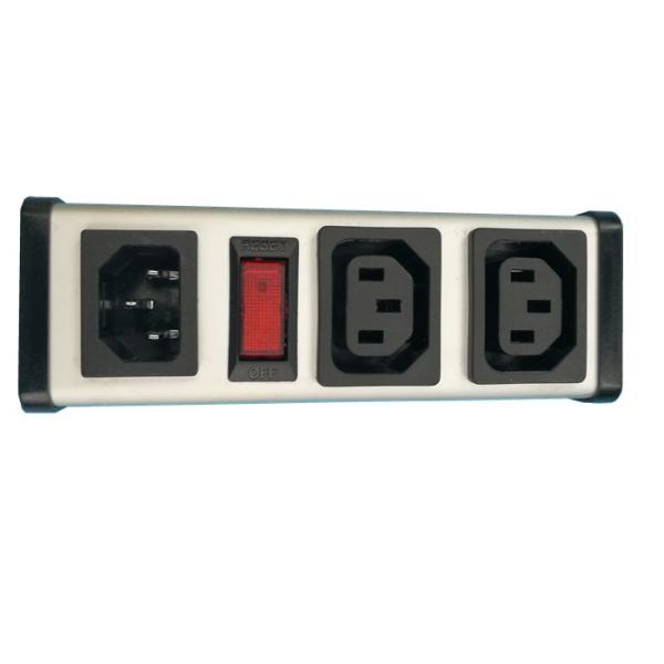 Buy Electrical 2 Way AC Power Distribution Unit , Two Socket Mountable Power Strip at wholesale prices