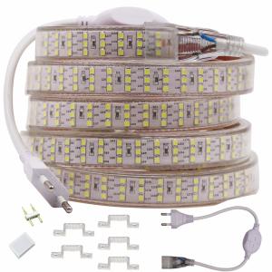 SMD2835 220V Dimmable LED Strip 276Leds/M LED Tape Light Three Rows