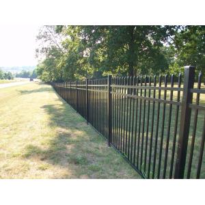 2.1x2.4m Powder Coated Ce Passed Wrought Iron Picket Fence For High Security
