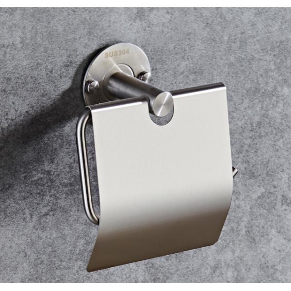 Toilet Roll Paper holder with cover 83506B-Round &stainless steel 304&Brush &bathroom &kitchen,sanitary