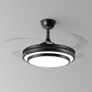 Manufacturer Remote Control LED Bedroom Ceiling Fan Modern Retractable Ceiling