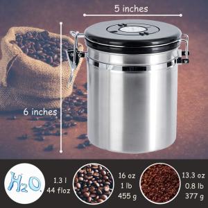 Eco - Friendly Coffee Maker Accessories Airtight Coffee Container 16oz