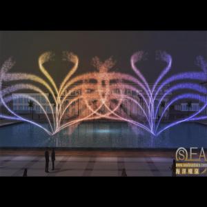 Round swing spray gushing shape water music fountain design