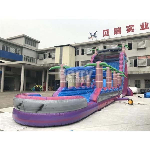 Buy Purple Adult Kids Inflatable Water Slides With Pool ,  at wholesale prices