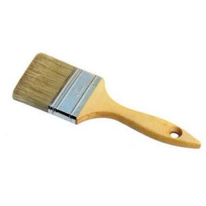 4 White Bristle House Paint Brush with Lacquered Wood Handle