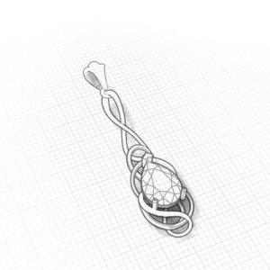 The Artistic Airy Design Of This Whimsical Blue Topaz Pendant