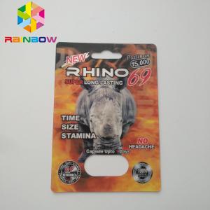 No Headache Blister Pack Packaging Sexual Pill Capsule Rhino 69 Package Card Box