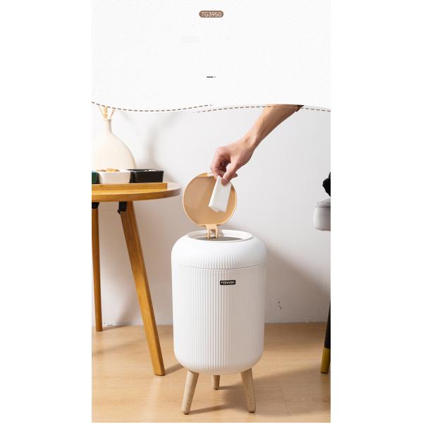 Large Kitchen Household Bathroom with Lid Creative Living Room Tall Kitchen Plastic Trash Can