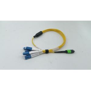 Quality 1m (3ft) MTP to 4 LC UPC Duplex, 8 Fibers, Single Mode (OS2), Plenum (OFNP), 0.35dB Max, Type B, Yellow for sale