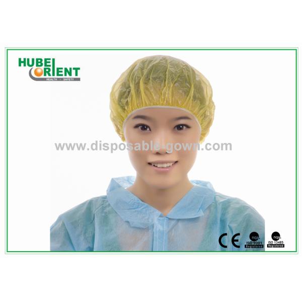 Buy PE Disposable Shower Caps / Transparent Polythene Bouffant Hair Nets at wholesale prices