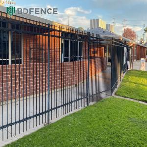2m Rustic Tubular Steel Fence Weathered Finish