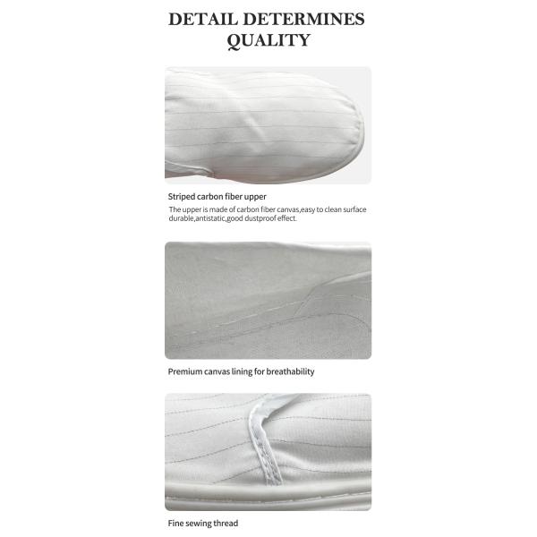 Unisex ESD Cleanroom Shoes PVC Sole Euro 34-50 White