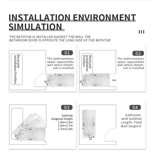 European Style Baby Spa Equipment Acrylic Newborn Baby Massage Bathtub