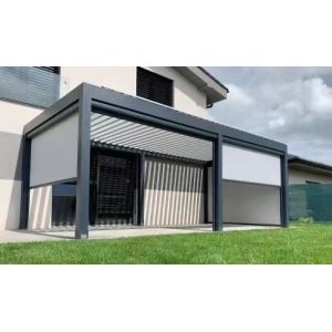 Outdoor Intelligent Adjustable Garden Aluminum Pergola With Waterproof Zip