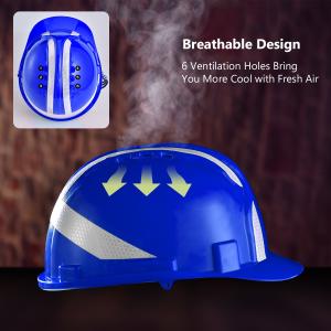 PP Blue Helmet In Construction ABS Shell CE ANSI Workplace Safety Equipments