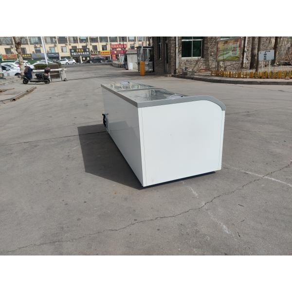 Supermarket Display Glass Frost Free Chest Freezer With Sliding Door