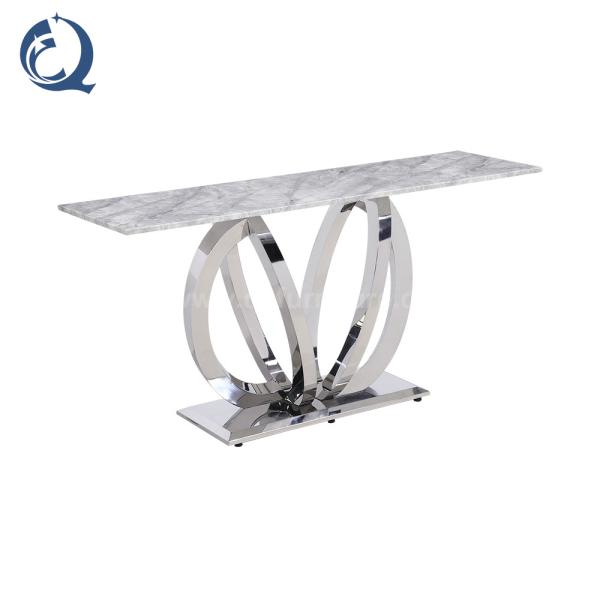 Elegant Marble SS Console Table 120x40x80cm Long Lasting Wear