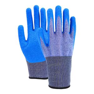18 Gauge Latex Coated Hand Gloves Cut Resistant ANSI A4 Gloves For Construction