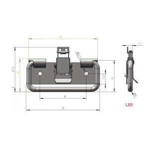 L89 Folding Chest Handles SUS201 Stainless Steel